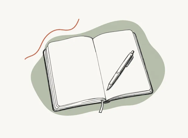Hand-drawn notebook illustration
