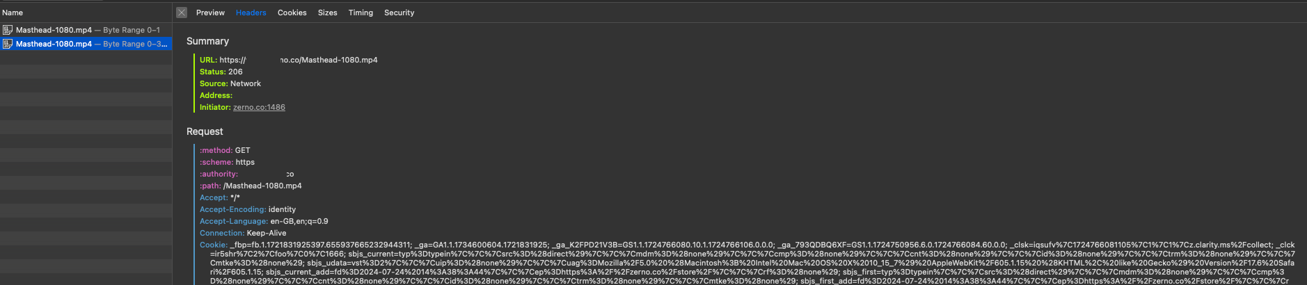 Cloudflare MP4 Safari